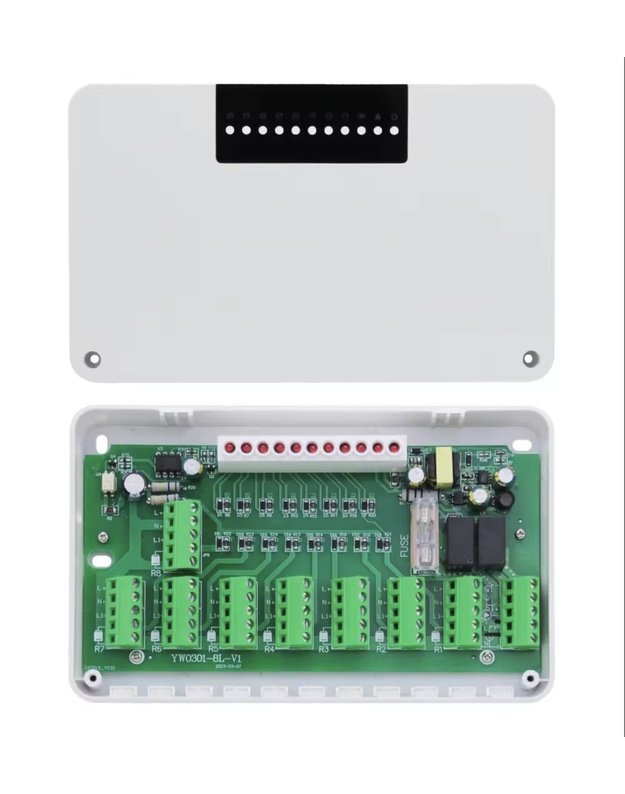 Laidinė 8 zonų centralė grindų šildymo valdymui