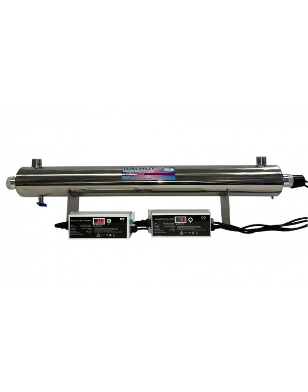 UV filtras su lempomis PHILIPS 2x55W=110W, 1'', 5,4 m3/h timer