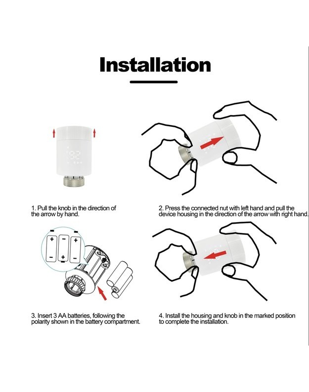 Išmanus radiatoriaus termostatas eGTZ-M30 WIFI SMART 4