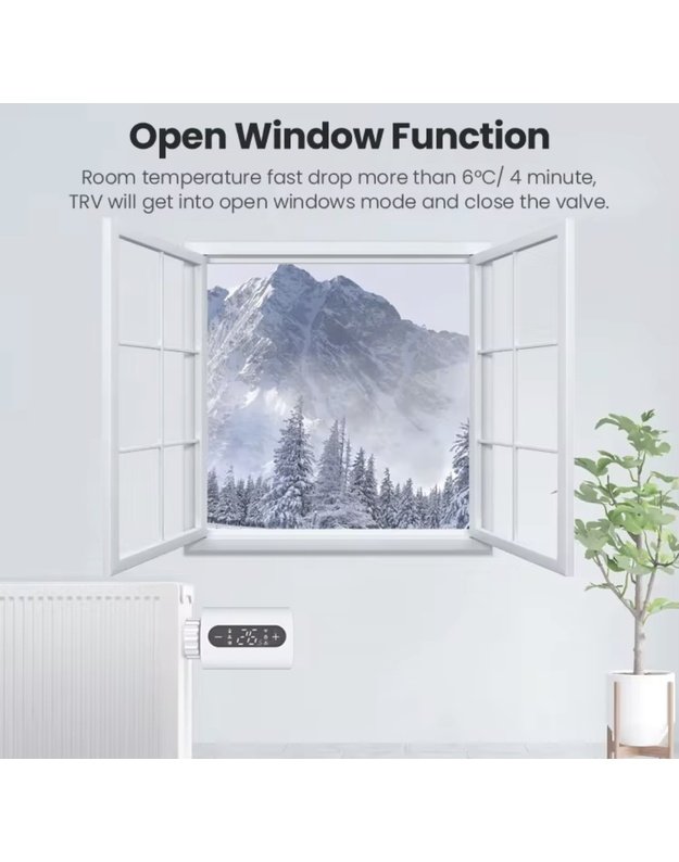 Išmanus radiatoriaus termostatas H360 WIFI SMART 2