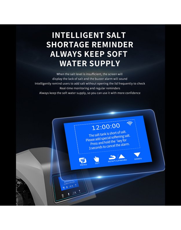 Išmanus vandens minkštinimo filtras SomSystem 30P-EV8 "touch" liečiamu ekranu 2