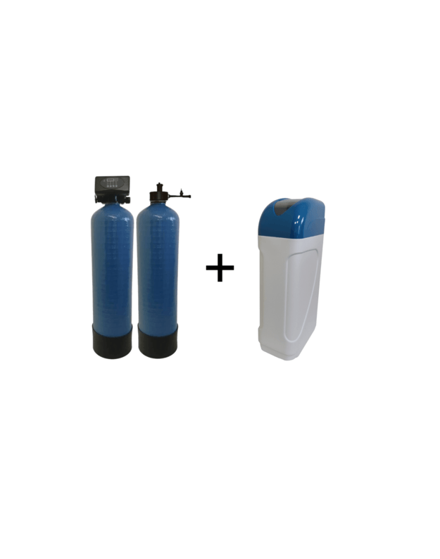 Komplektas: automatinis nugeležinimo filtras AFFO-5010S ir  vandens minkštinimo filtras SOM30R